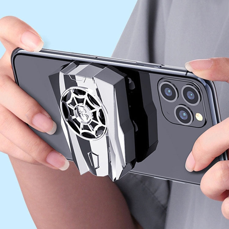 Accessory – Mobile Phone Physical Fan Cooler Portable Suction Cup Phone Fast... Silver