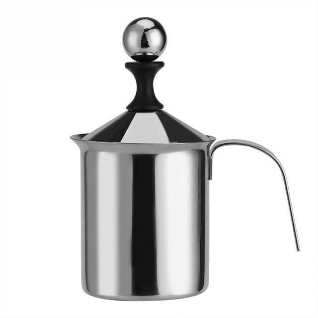 Stainless Steel Manual Foamer with Thickened Double Layer Foaming Filter 400ml