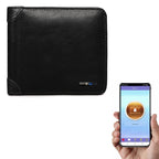 Men Leather Business Wallet Smart Anti-Lost Anti-Theft Wallet, Smart Smart Black