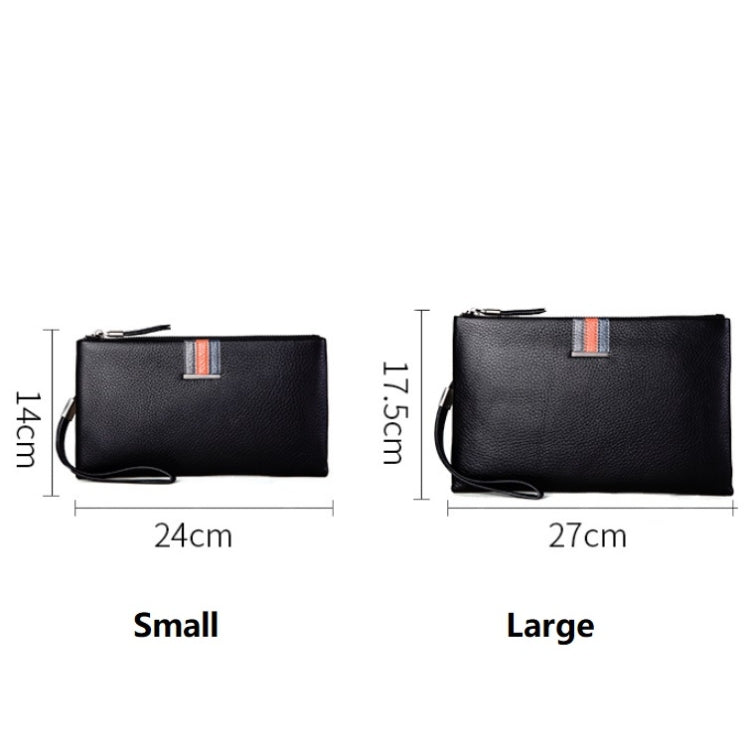 Men Leather Casual Clutch Leather Smart Anti-Theft & Anti-Lost Coin Purse, Large, Small – Card Slot, Leather