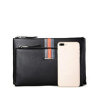 Men Leather Casual Clutch Leather Smart Anti-Theft & Anti-Lost Coin Purse, Large, Small – Card Slot, Leather