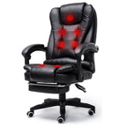 Modern Minimalist Lift Swivel Chair Lazy Seat Gaming Massage Office Chair With Steel Feet – Waterproof, Leather