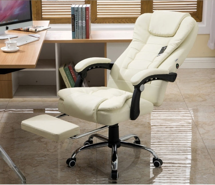 Modern Minimalist Lift Swivel Chair Lazy Seat Gaming Massage Office Chair With Steel Feet – Waterproof, Leather