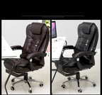 Modern Minimalist Lift Swivel Chair Lazy Seat Gaming Massage Office Chair With Steel Feet – Waterproof, Leather
