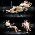 Modern Minimalist Lift Swivel Chair Lazy Seat Gaming Massage Office Chair With Steel Feet – Waterproof, Leather