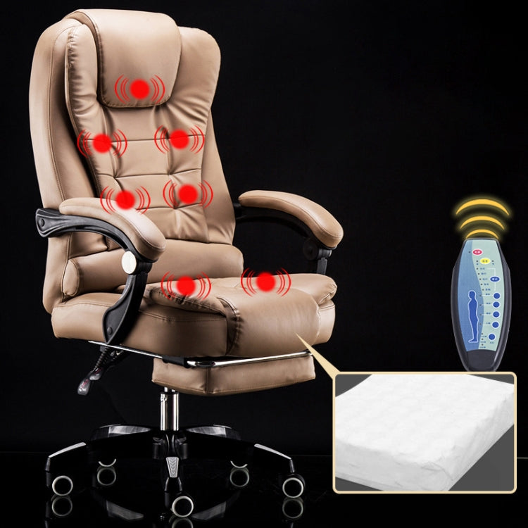 Modern Minimalist Lift Swivel Chair Lazy Seat Gaming Massage Office Chair With Steel Feet – Waterproof, Leather Khaki