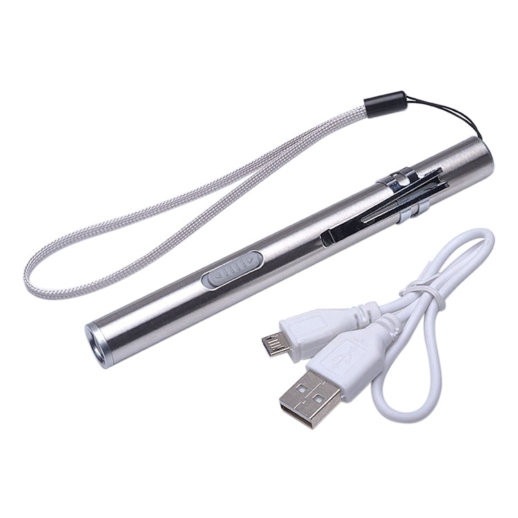 Pen Design USB Rechargeable Flashlight Powerful Mini LED Lamp Default Title