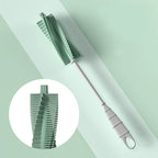 Silicone Baby Bottle Long Handle Cup Cleaning Brush 360 Degree Rotating Bottle Brush, Green, Pink, Light Blue Green