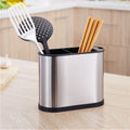 Stainless Steel Chopstick Holder Kitchen Household Tableware Storage Box Drain Cylinder, Square Square