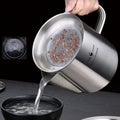 SSGP 304 Stainless Steel Filter Oil Pot Filter Residue Oil Soup Pot Drain Oil Pot Household Filter Oil Residue Oil Storage Pot Default Title