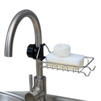 Faucet Rack Stainless Steel Perforated Free Kitchen Sink Storage Rack Rag Sponge Drain Rack, Type A, Type B, Type C Type A