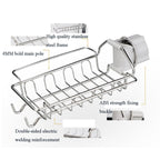 Faucet Rack Stainless Steel Perforated Free Kitchen Sink Storage Rack Rag Sponge Drain Rack, Type A, Type B, Type C