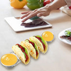 Taco Rack Stainless Steel 304 Taco Rack Taco Pancake Stand, Single Head Double Cup