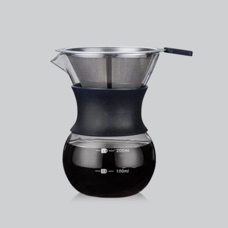 High Temperature Resistant Coffee Maker, 200ml With Strainer, 400ml With Strainer, 200ml Without Strainer, 400ml Without Strainer