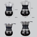 High Temperature Resistant Coffee Maker, 200ml With Strainer, 400ml With Strainer, 200ml Without Strainer, 400ml Without Strainer