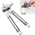 3 in 1 Thickened 304 Stainless Steel Manual Powerful Multifunctional Bottle Opener, Silver + Black Stripe Silver + Black Stripe