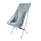 Outdoor Portable Folding Chair Ultralight Aluminum Alloy Moon Camping Beach Chair, Rice Gray Surface-Red Background, Black Surface-Red Background, Black Surface-Blue Background Rice Gray Surface-Red Background
