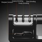 Three-Stage Kitchen Sharpener Multi-Function Kitchen Knife Scissors Sharpening Stone, Specification:Diamond Cutter Head, Color:Red, Ordinary Cutter Head Black, Diamond Cutter Head Black, Ordinary Cutter Head Red, Diamond Cutter Head Red                ...