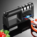 Three-Stage Kitchen Sharpener Multi-Function Kitchen Knife Scissors Sharpening Stone, Specification:Diamond Cutter Head, Color:Red, Ordinary Cutter Head Black, Diamond Cutter Head Black, Ordinary Cutter Head Red, Diamond Cutter Head Red                ...