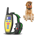 Dog Training Device Remote Control Bark Control Charging Waterproof Pet Training Collar with Electric Shock Vibration, Yellow, Black Yellow