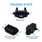 Bark Stopper Dog Training Device Dog Collar with Electric Shock Vibration Warning, US Plug, UK Plug, AU Plug, EU Plug