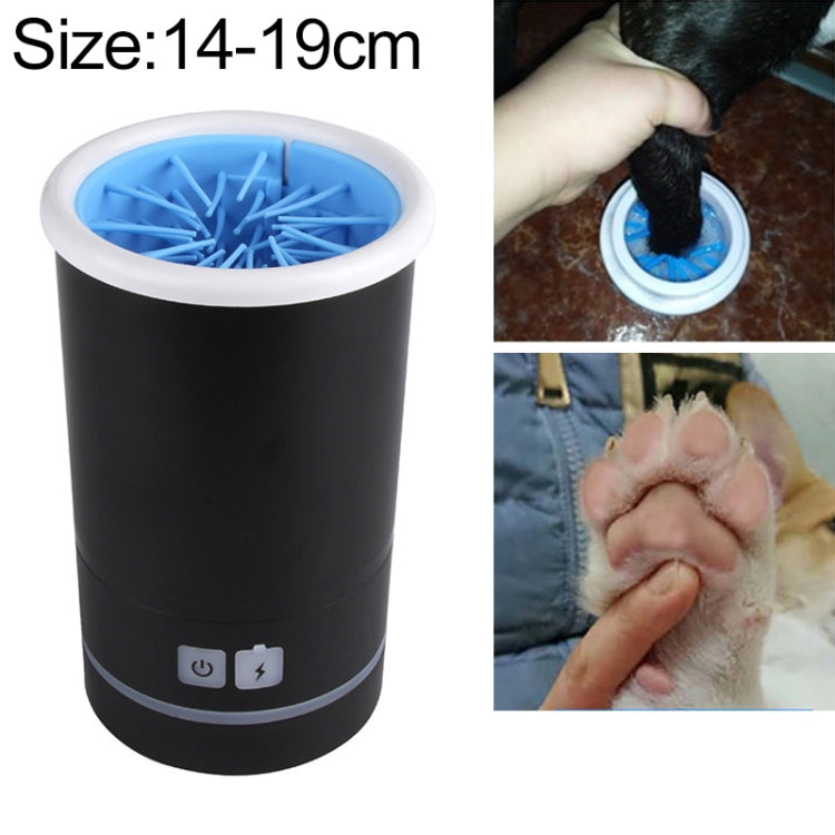 Pets Automatic Foot-Washing Cup Cats Dogs Extremities Cleaning Artifact, S 6-11cm, L 14-19cm, M 10-14cm – Non-slip L 14-19cm Black