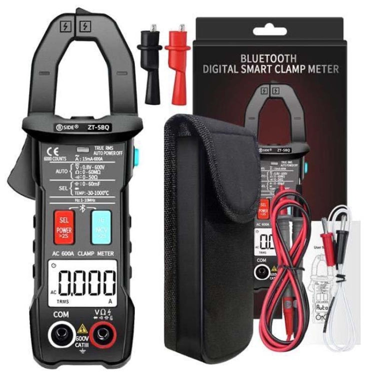 BSIDE Bluetooth 5.0 6000 Words High Precision Smart AC Clamp Meter, ZT-5BQ, ZT-5BQ+C3140 Clip – Bluetooth ZT-5BQ+C3140 Clip
