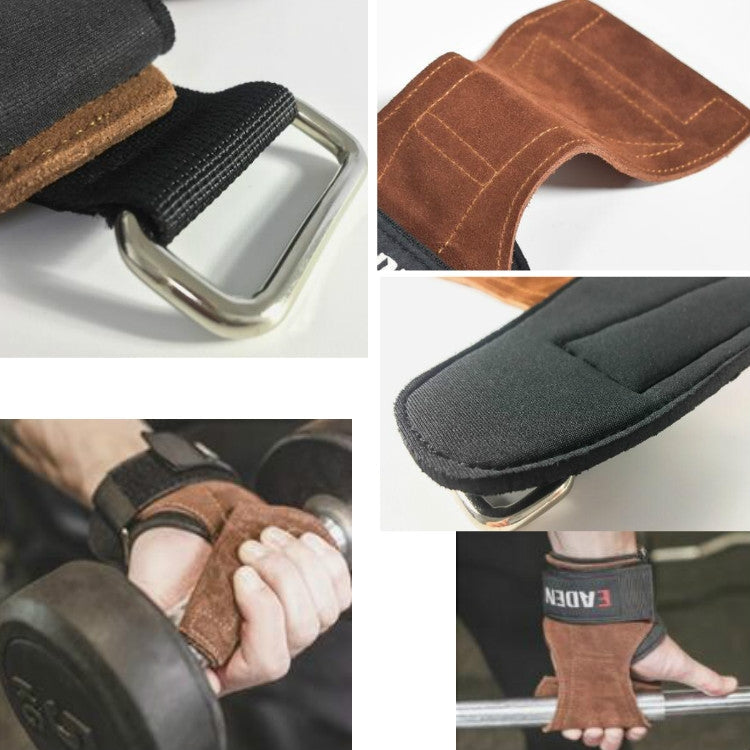 EADEN Pull-ups Booster Gloves Horizontal Bar Non-slip Wrist Assist Belt Fitness Bracer, S, M – Leather, Non-slip