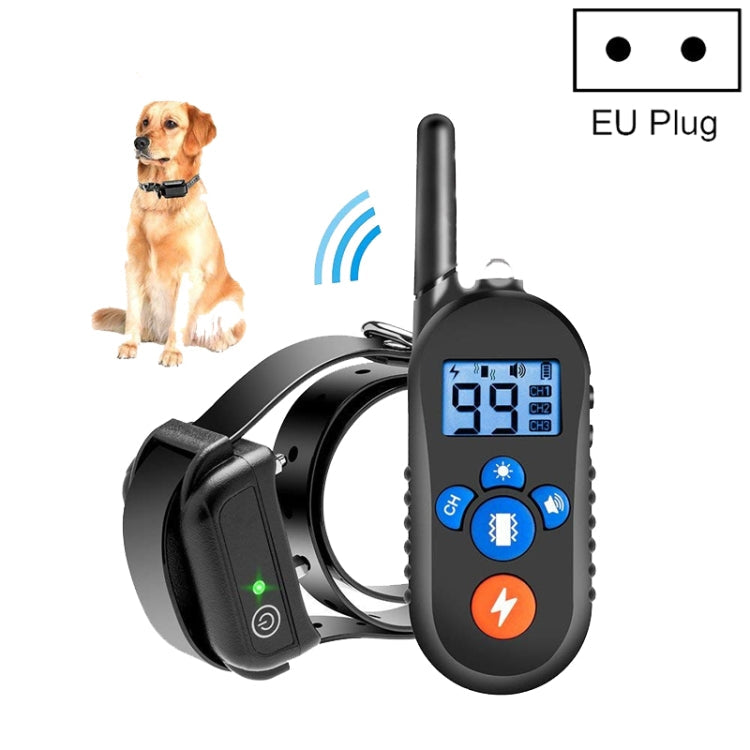 800m Remote Control Electric Shock Bark Stopper Vibration Warning Pet Supplies Electronic Waterproof Collar Dog Training Device, 556-1, 556-2, 556-3 – Waterproof 556-1 EU Plug