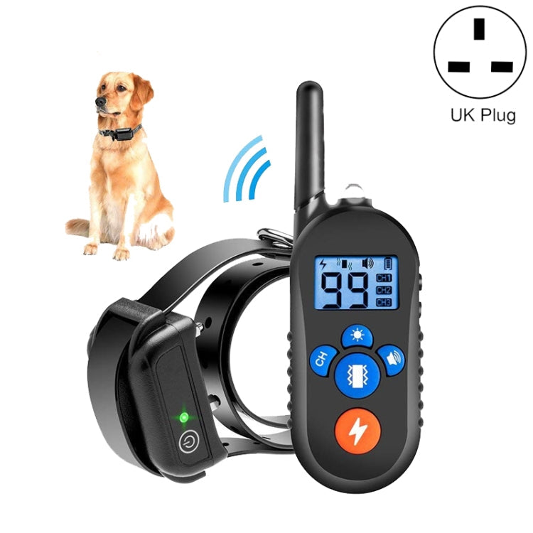 800m Remote Control Electric Shock Bark Stopper Vibration Warning Pet Supplies Electronic Waterproof Collar Dog Training Device, 556-1, 556-2, 556-3 – Waterproof 556-1 UK Plug