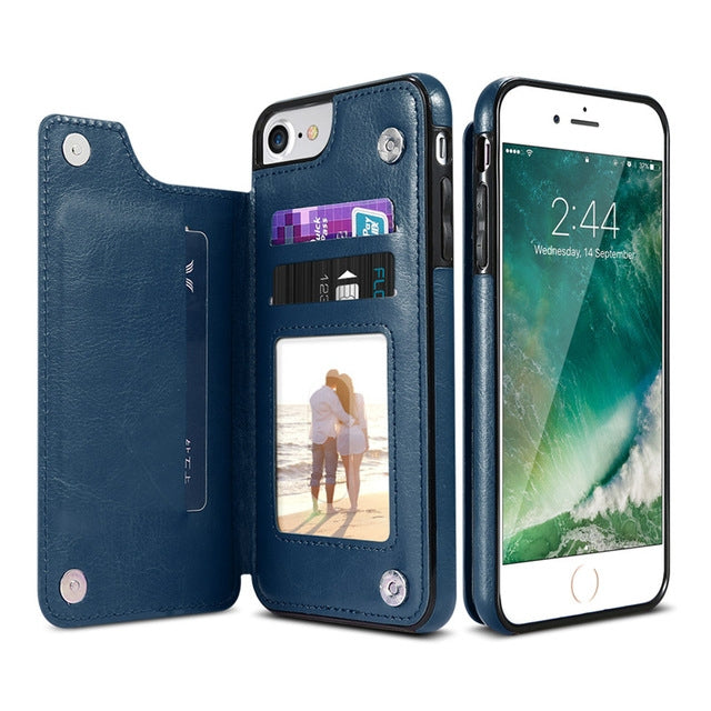 Phone Case – Leather (iPhone 6 Plus) iPhone 6 Plus Blue