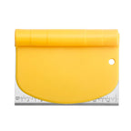 Stainless Steel Dough Cutter Scraper With Scale Cutter Baking Tools, 2 PCS Noodle Cutter (Yellow)