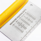 Stainless Steel Dough Cutter Scraper With Scale Cutter Baking Tools, 2 PCS Noodle Cutter (Yellow)