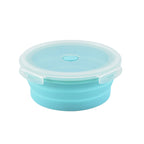 Microwave Portable Folding Lunch Box Round Silicone Lunch Box Random Colour Delivery, Capacity:350ml, 350ml, 500ml, 800ml, 1200ml 350ml