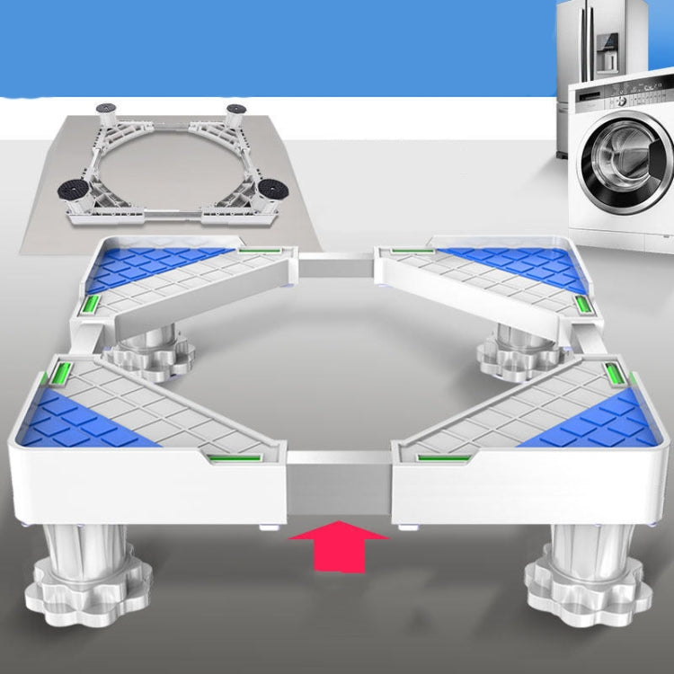 Adjustable Stainless Steel Refrigerator Bracket Washing Machine Base Bracket, Single Tube 4 Legs, Single Tube 4 Wheels, Double Tubes 4 Wheels + 4 Legs, Double Tubes 4 Wheels + 8 Legs, Double Tubes 8 Wheels + 4 Legs, Double Tube 12 Feet Single Tube 4 Legs