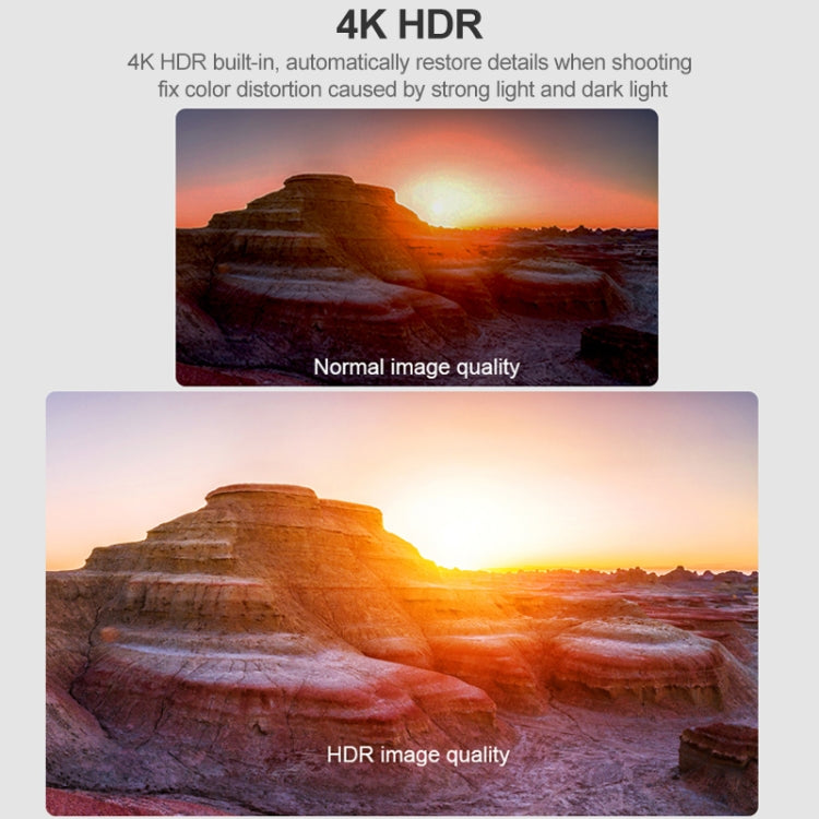 ORDRO EP7 4K Head-Mounted Auto Focus Live Video Smart Sports Camera, Without Remote Control, With Remote Control