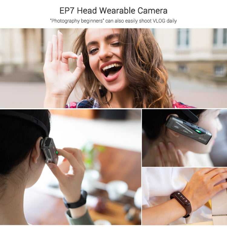 ORDRO EP7 4K Head-Mounted Auto Focus Live Video Smart Sports Camera, Without Remote Control, With Remote Control