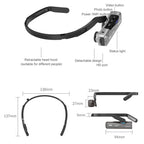 ORDRO EP7 4K Head-Mounted Auto Focus Live Video Smart Sports Camera, Without Remote Control, With Remote Control