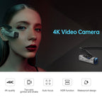 ORDRO EP7 4K Head-Mounted Auto Focus Live Video Smart Sports Camera, Without Remote Control, With Remote Control
