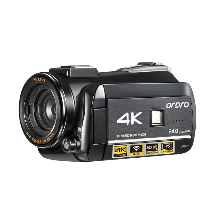 ORDRO AC3 3.1 inch IPS Screen 4K Full HD 13MP Night Vision WiFi Live Camcorder DV Digital Camera, Standard, Standard + Microphone, Standard+ Microphone +Fill Light Standard