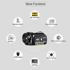 ORDRO AC3 3.1 inch IPS Screen 4K Full HD 13MP Night Vision WiFi Live Camcorder DV Digital Camera, Standard, Standard + Microphone, Standard+ Microphone +Fill Light