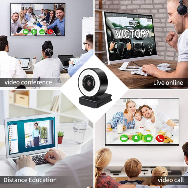 X98 USB Drive-Free HD Fill Light Camera with Microphone, 720P, 1080P, 2K Auto Focus – Durable Build, Easy to Use