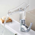 Bathroom Hot Cold Water Faucet Wine Glass Waterfall Faucet, Transparent, Blue, Purple, Brown &Yellow Transparent