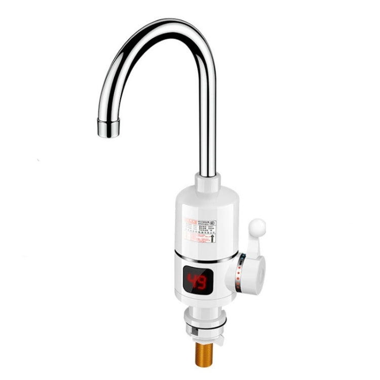 Kitchen Instant Electric Hot Water Faucet EU Plug, Digital Display Big Elbow – Waterproof