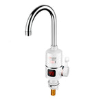Kitchen Instant Electric Hot Water Faucet EU Plug, Digital Display Big Elbow – Waterproof