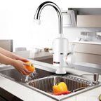 Kitchen Instant Electric Hot Water Faucet EU Plug, Digital Display Big Elbow – Waterproof