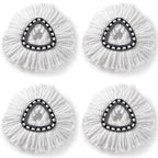 4 PCS Rotating Triangle Cotton Yarn Mop Head Mop Replacement Cloth For O-Cedar/Vileda, Mop – Durable Build, Easy to Use Mop