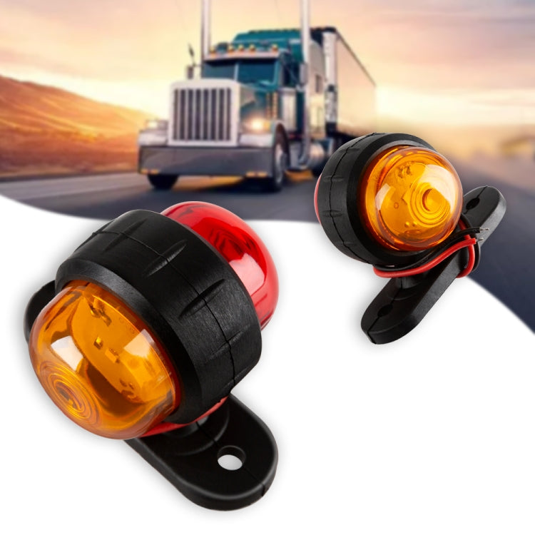 2 PCS R9 12-24V 2 LEDs 2000-4000K Double-Sided Waist Light Truck Side Light Cargo Truck Modification Two-Color Side Tail Light, 2 PCS R9 2 PCS R9
