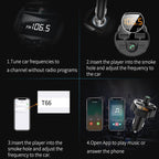 T66 Car Bluetooth Car Charger Cigarette Lighter MP3 Player Hands-Free Car FM Transmitter, T66