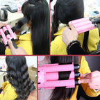 20-32m Automatic Ceramic Perm Splint Hair Curler 3 Barrels Big Wave Hair Curling Iron Tools, 32mm